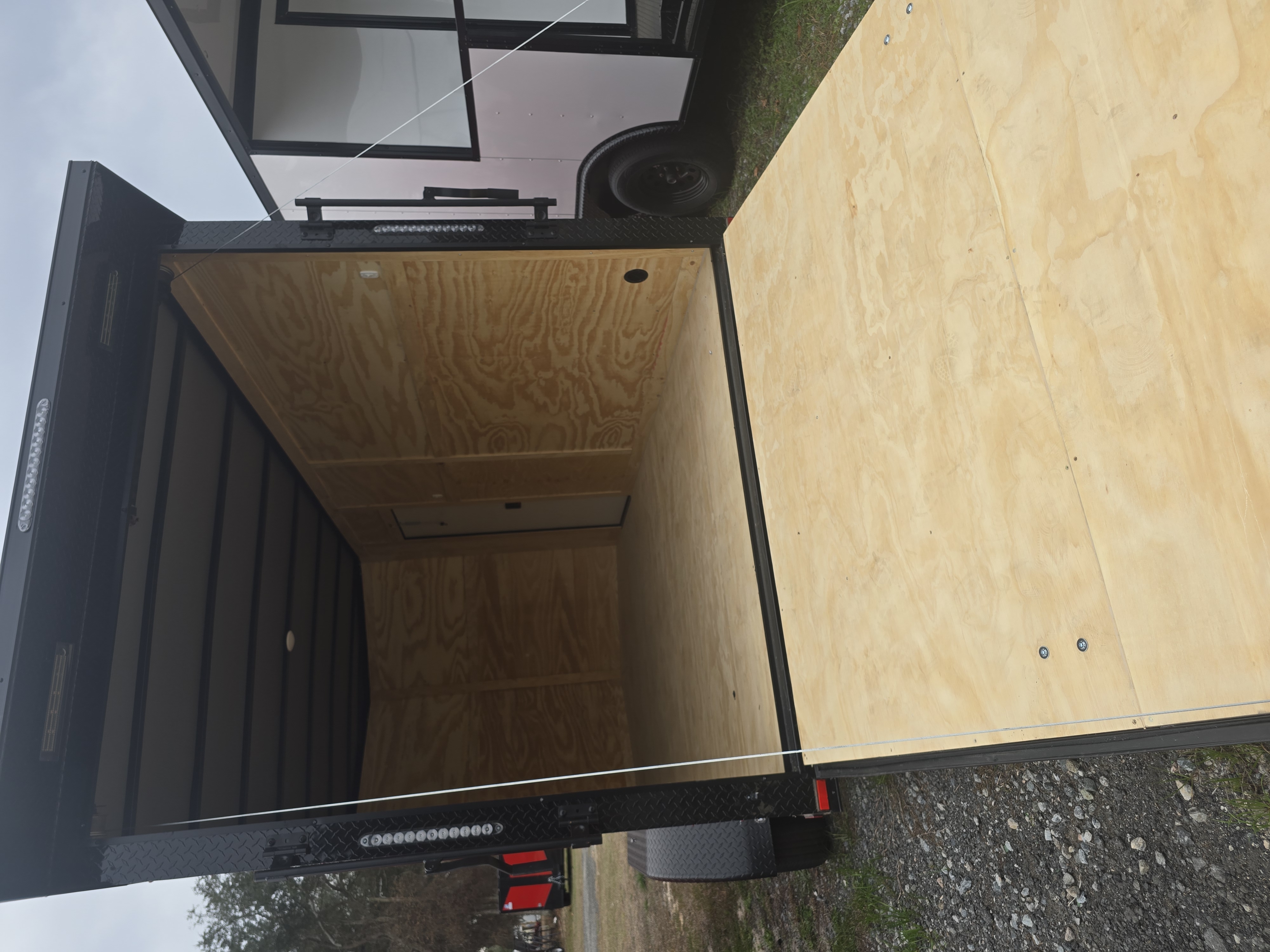 7x14 TA Enclosed Trailer Red