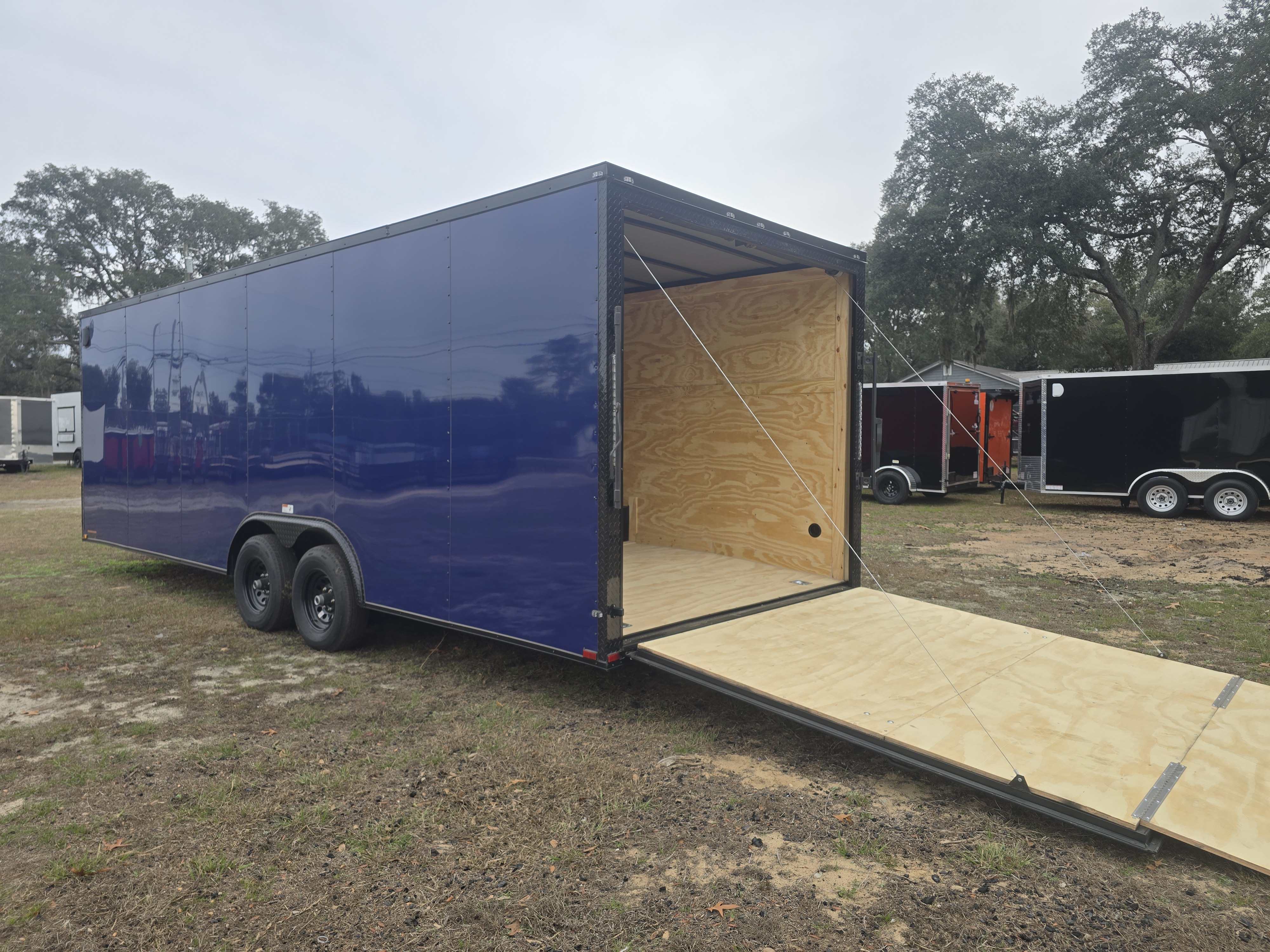 8.5x24 TA3 Car Hauler Dark Blue Blackout