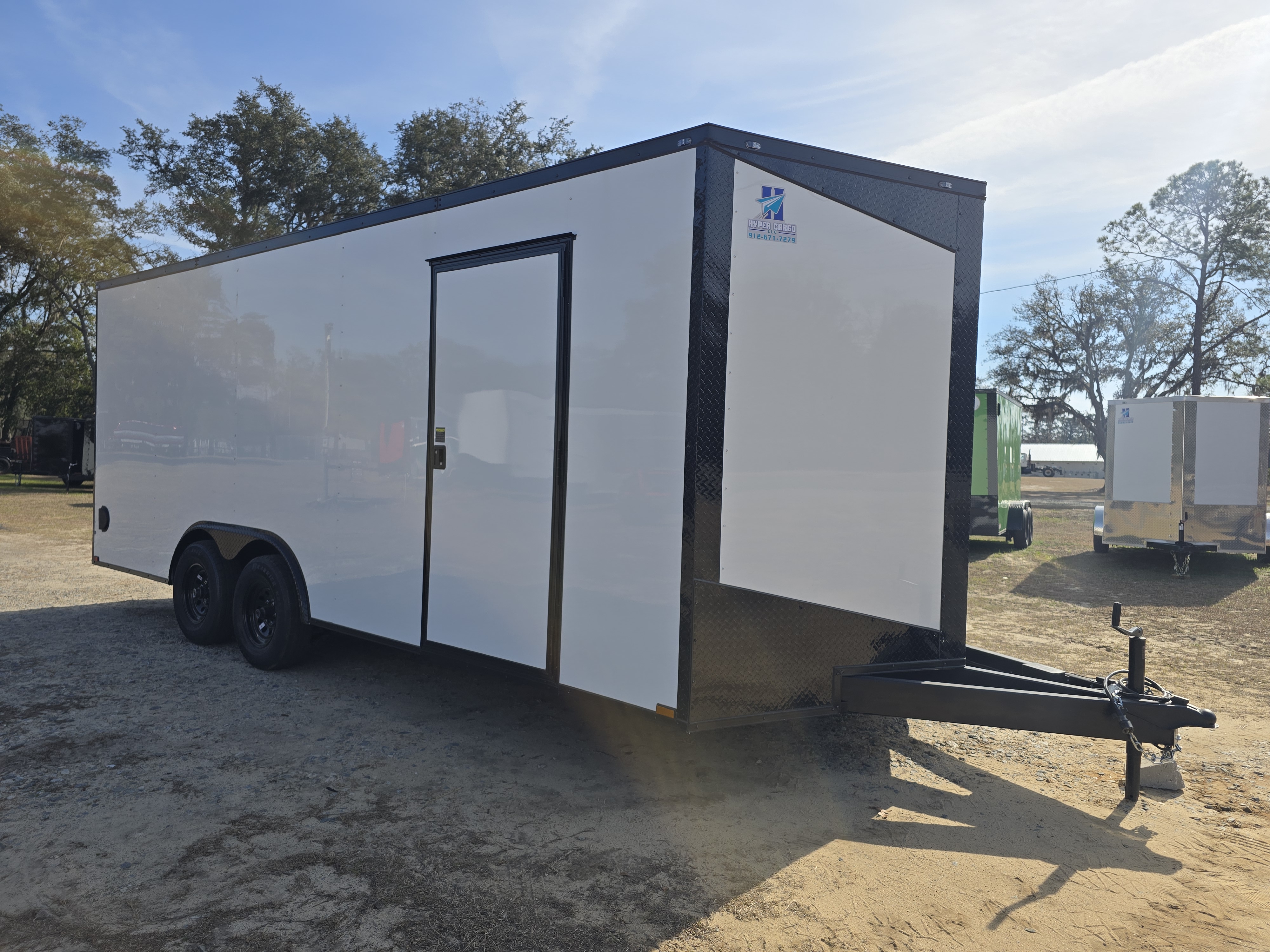 8.5x20 TA3 Car Hauler White W/ Blackout