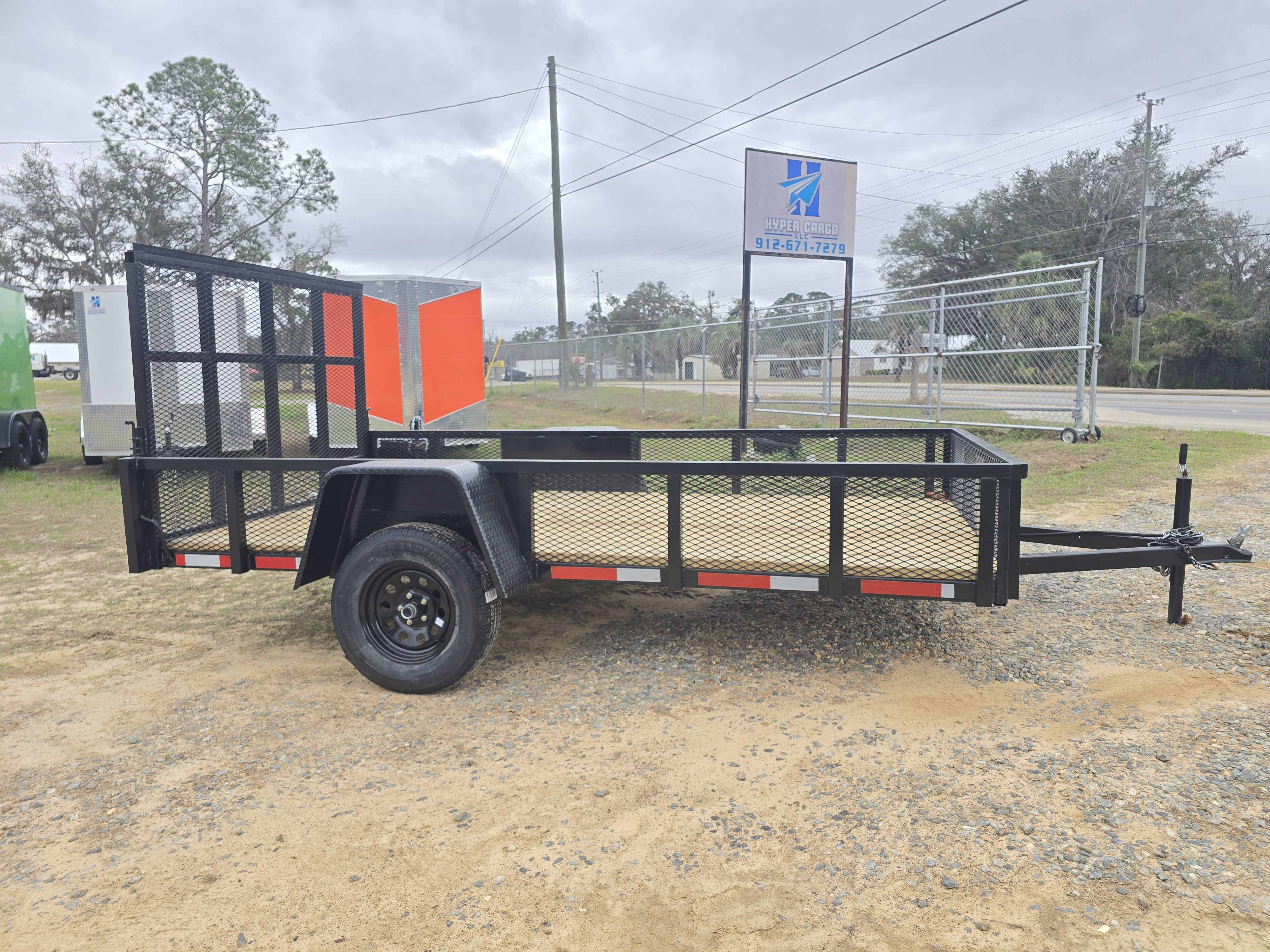 6x12 SA Utility Trailer With Mesh
