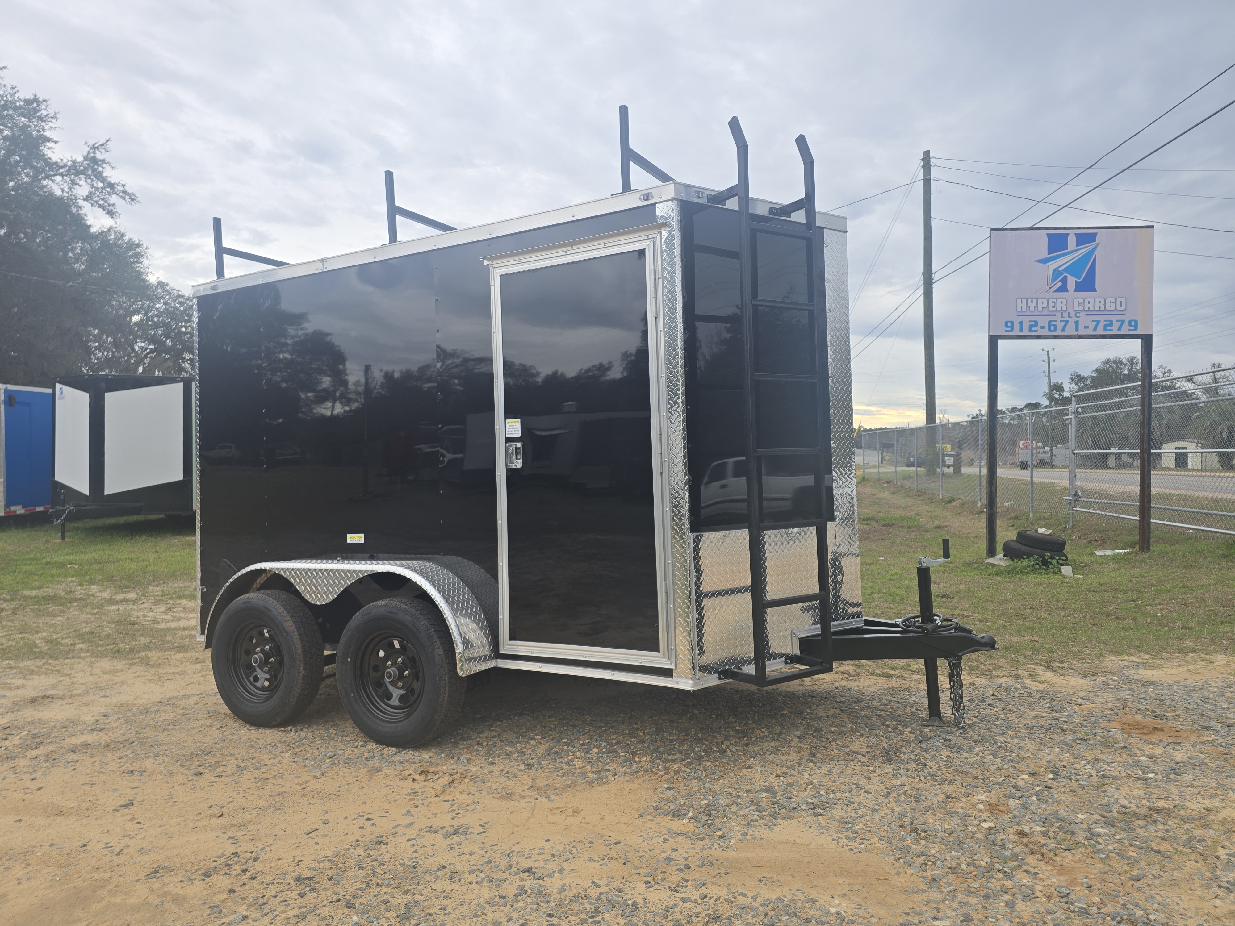 6x10 TA Enclosed Trailer With Ladder Racks