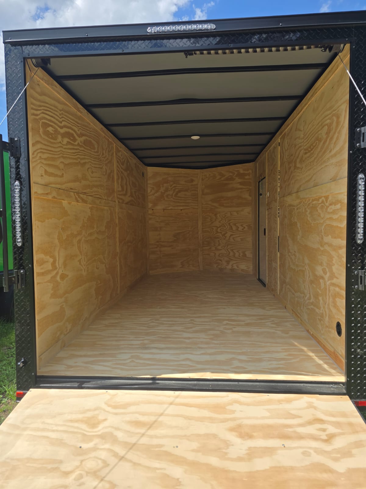 7x14 TA Indigo Blue Enclosed Trailer